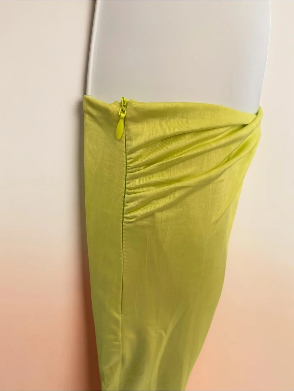 Super down- Karolyna Maxi Skirt Set Neon Lime Two-Piece Strapless Set Size XS